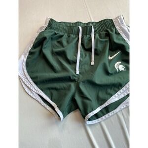 Nike Dri-Fit Michigan State Spartans Women's Shorts Size Small Green NCAA